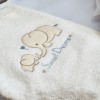 Towel with an Elephant Blue Embroidery Ecru