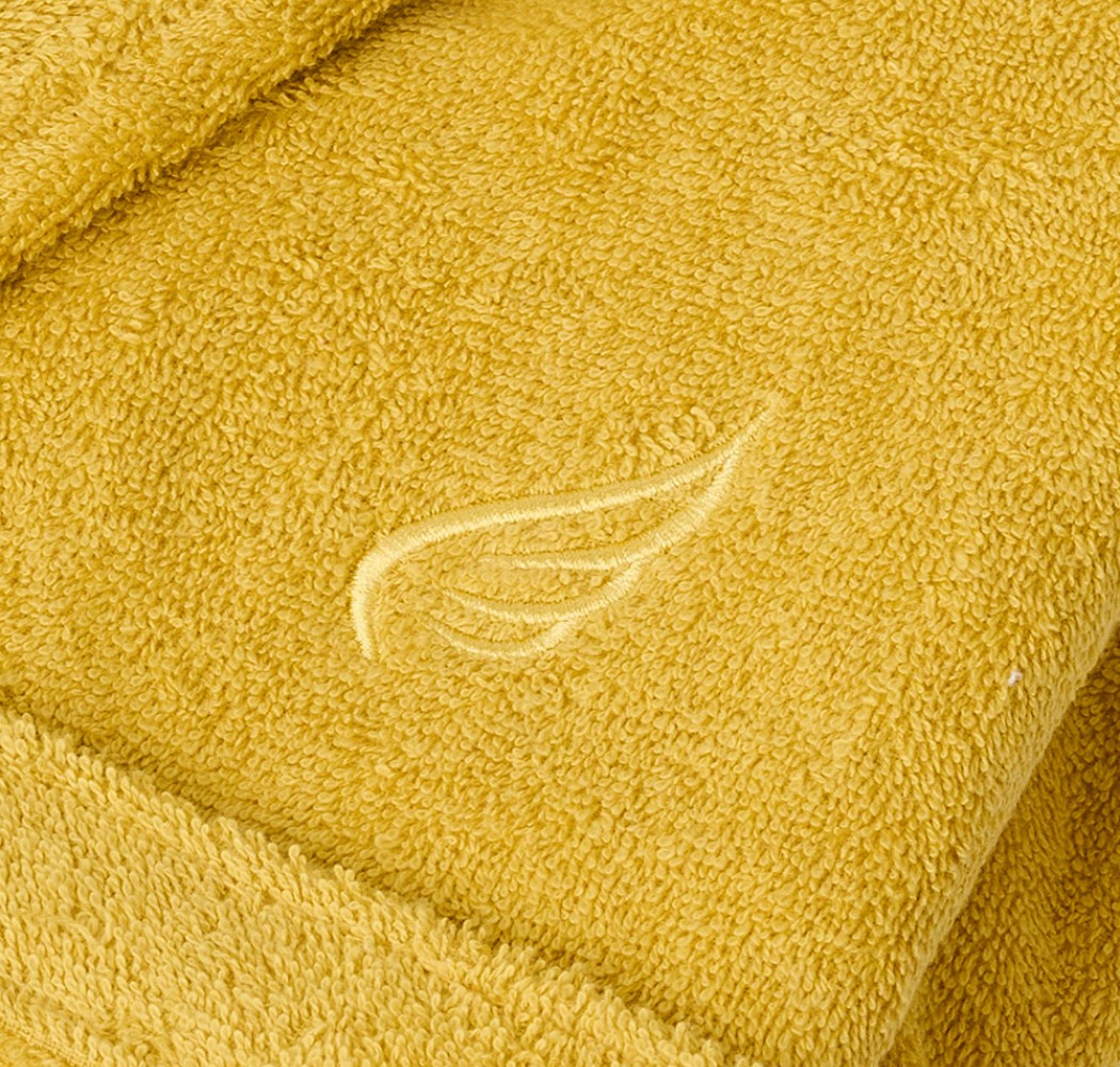 Μπουρνούζι Ενηλίκων “Pure Cotton” Γιακάς Yellow