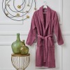 Μπουρνούζι Ενηλίκων “Pure Cotton” Γιακάς Dusty Purple