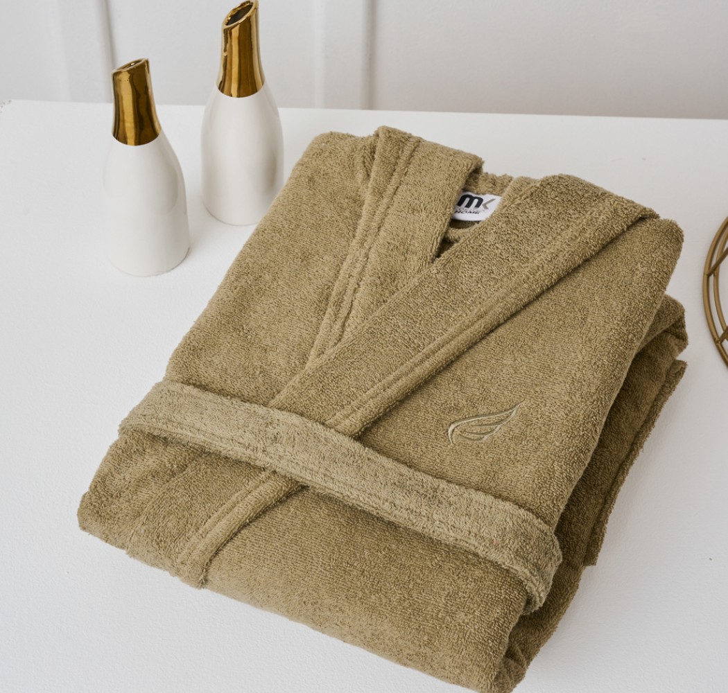 Μπουρνούζι Ενηλίκων “Pure Cotton” Γιακάς Olive