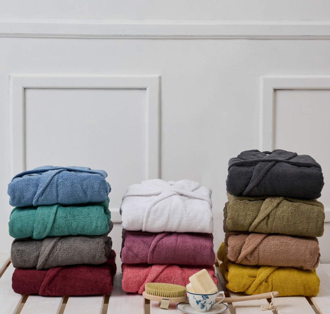 Μπουρνούζι Ενηλίκων “Pure Cotton” Γιακάς Olive