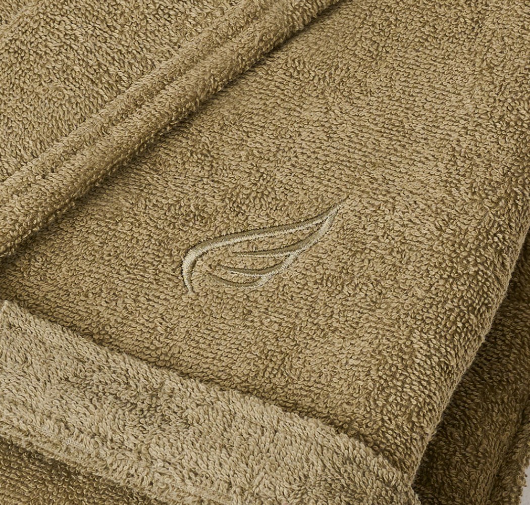 Μπουρνούζι Ενηλίκων “Pure Cotton” Γιακάς Olive
