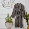 Μπουρνούζι Ενηλίκων “Pure Cotton” Γιακάς Grey