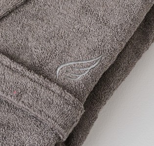 Μπουρνούζι Ενηλίκων “Pure Cotton” Γιακάς Grey
