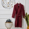 Μπουρνούζι Ενηλίκων “Pure Cotton” Γιακάς Burgundy