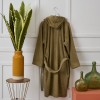 Μπουρνούζι Ενηλίκων “Pure Cotton” Κουκούλα Olive