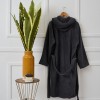 Μπουρνούζι Ενηλίκων “Pure Cotton” Κουκούλα Black