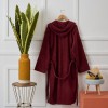 Μπουρνούζι Ενηλίκων “Pure Cotton” Κουκούλα Burgundy