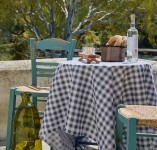 Τραπεζομάντηλο “Multi Line” Checkered Grey