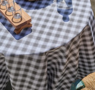 Τραπεζομάντηλο “Multi Line” Checkered Grey