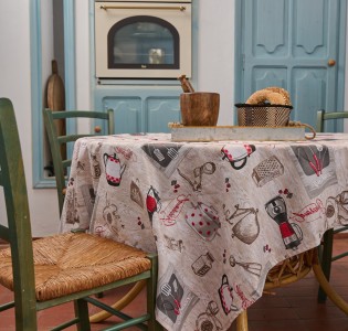 Cook Kitchen Tablecloth - Red
