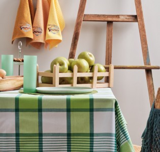 Checkered Kitchen Tablecloth Chloe - Green