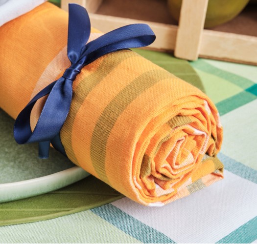 Τραπεζομάντηλο Νηματοβαφή Cute Orange