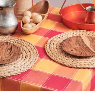 Checkered Kitchen Tablecloth Summer - Red