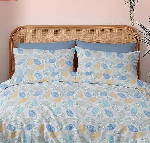 Μαξιλαροθήκες Φανέλα “Winter Pleasure” Aspen Blue