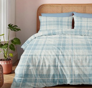 Σεντόνια Σετ Φανέλα “Winter Pleasure” Ivy Mist Blue