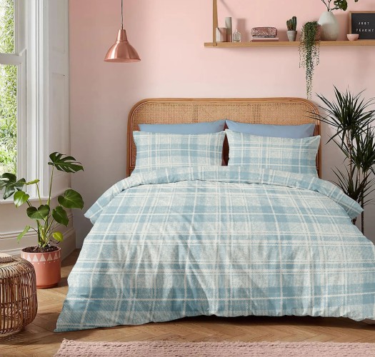 Σεντόνια Σετ Φανέλα “Winter Pleasure” Ivy Mist Blue