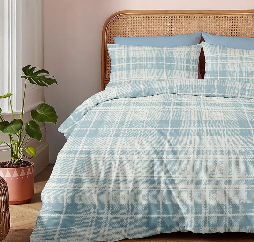 Μαξιλαροθήκες Φανέλα “Winter Pleasure” Ivy Mist Blue