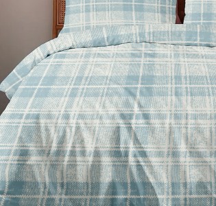 Μαξιλαροθήκες Φανέλα “Winter Pleasure” Ivy Mist Blue