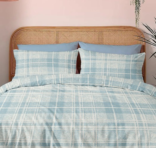 Μαξιλαροθήκες Φανέλα “Winter Pleasure” Ivy Mist Blue