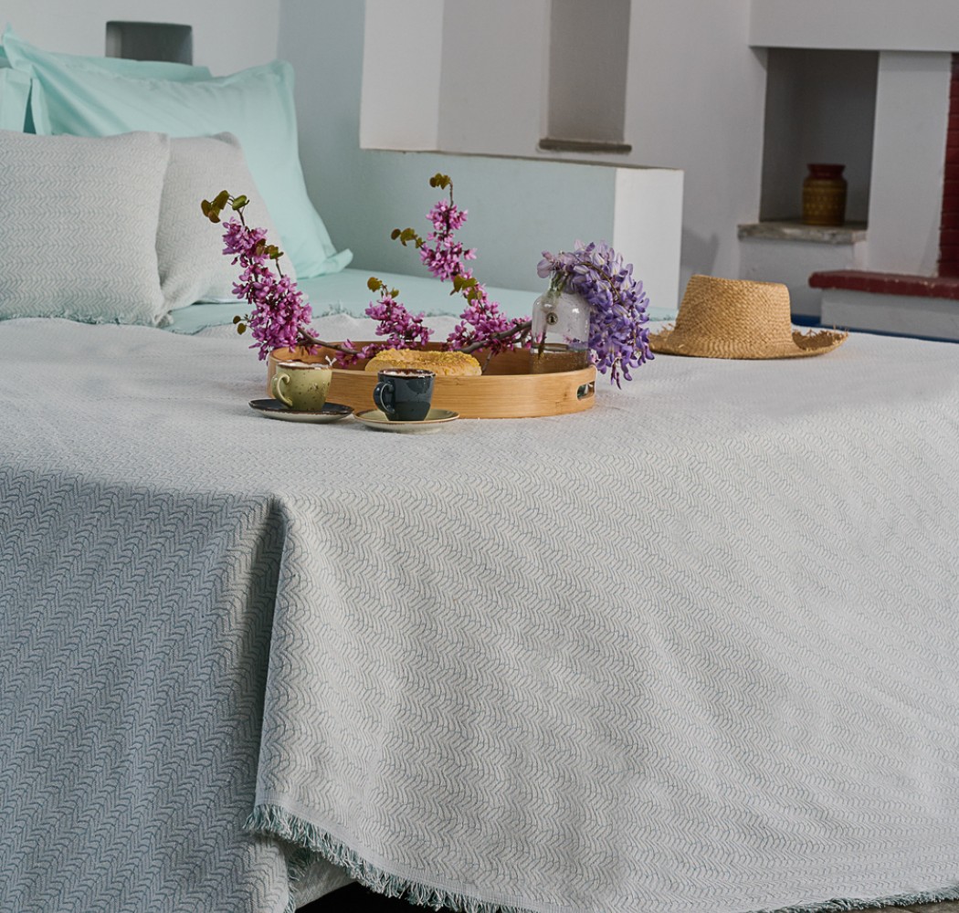 Ριχτάρι Καναπέ Cotton “Voyage” Lybe Mint