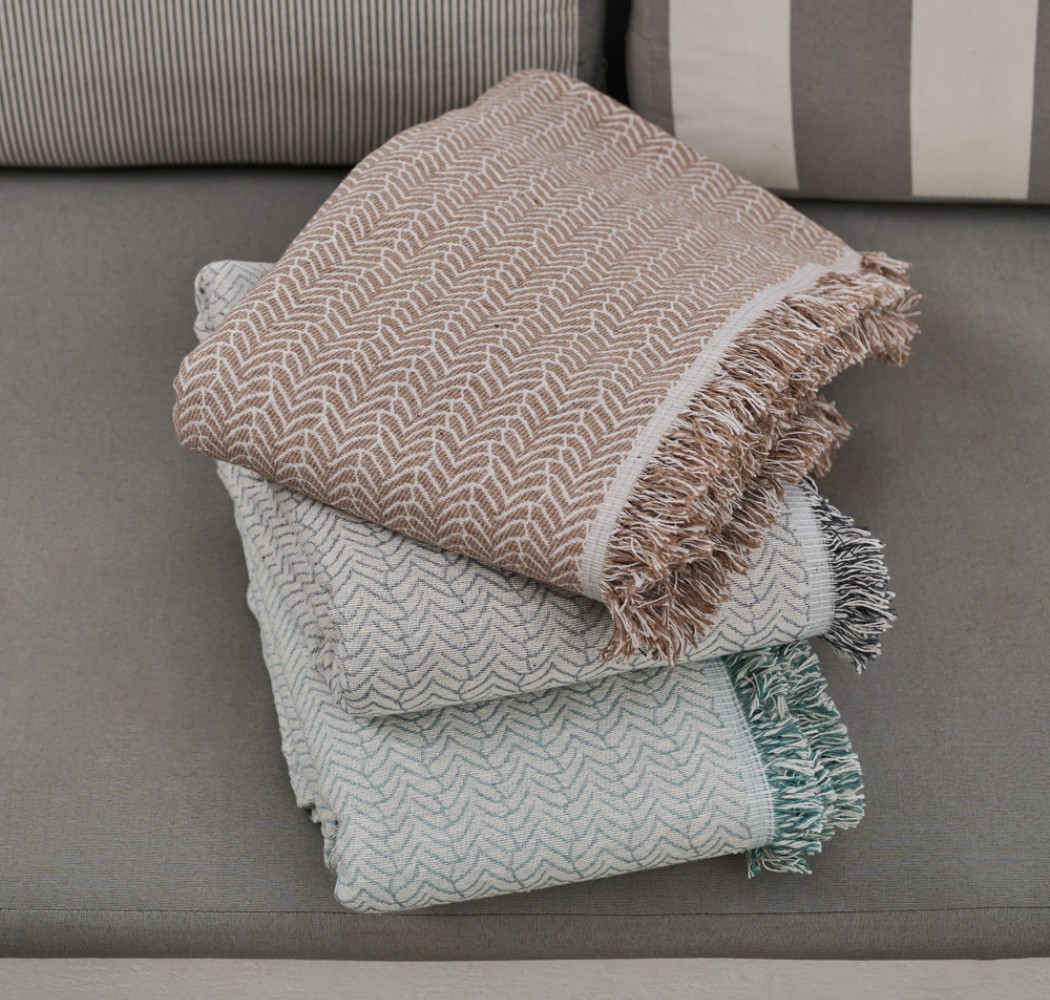 Ριχτάρι Καναπέ Cotton “Voyage” Lybe Mint