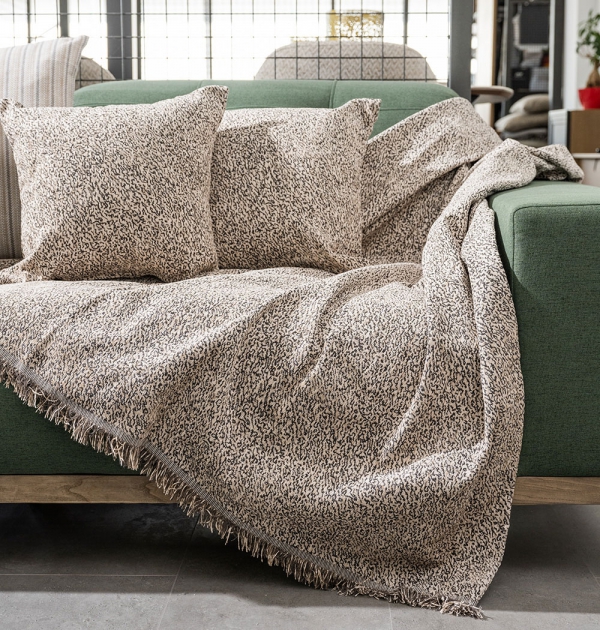 Sofa Throw Chenille ANI Beige-Brown
