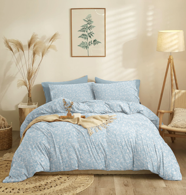 Marta Jasmine Blue Bed Sheet Set